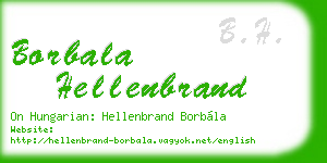 borbala hellenbrand business card
